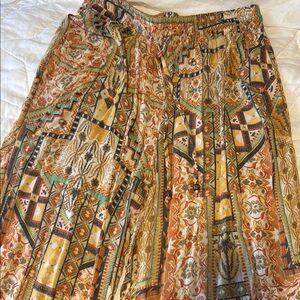 Rachel Zoe Orange and Yellow Wide Leg Pants